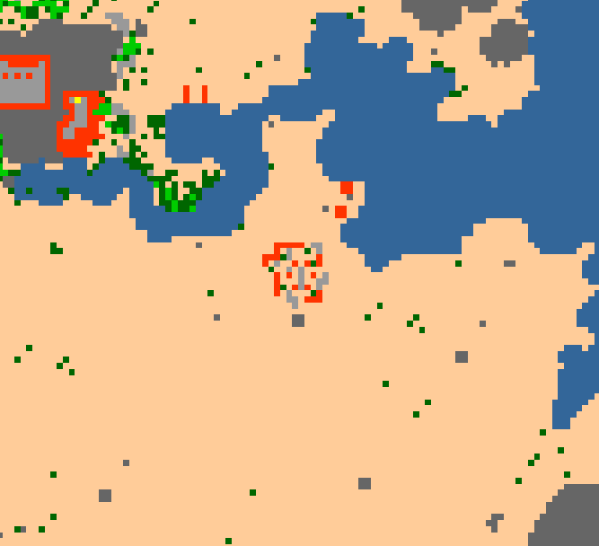 Map of Daramatha showing the ruins that lead to Horestis' Tomb